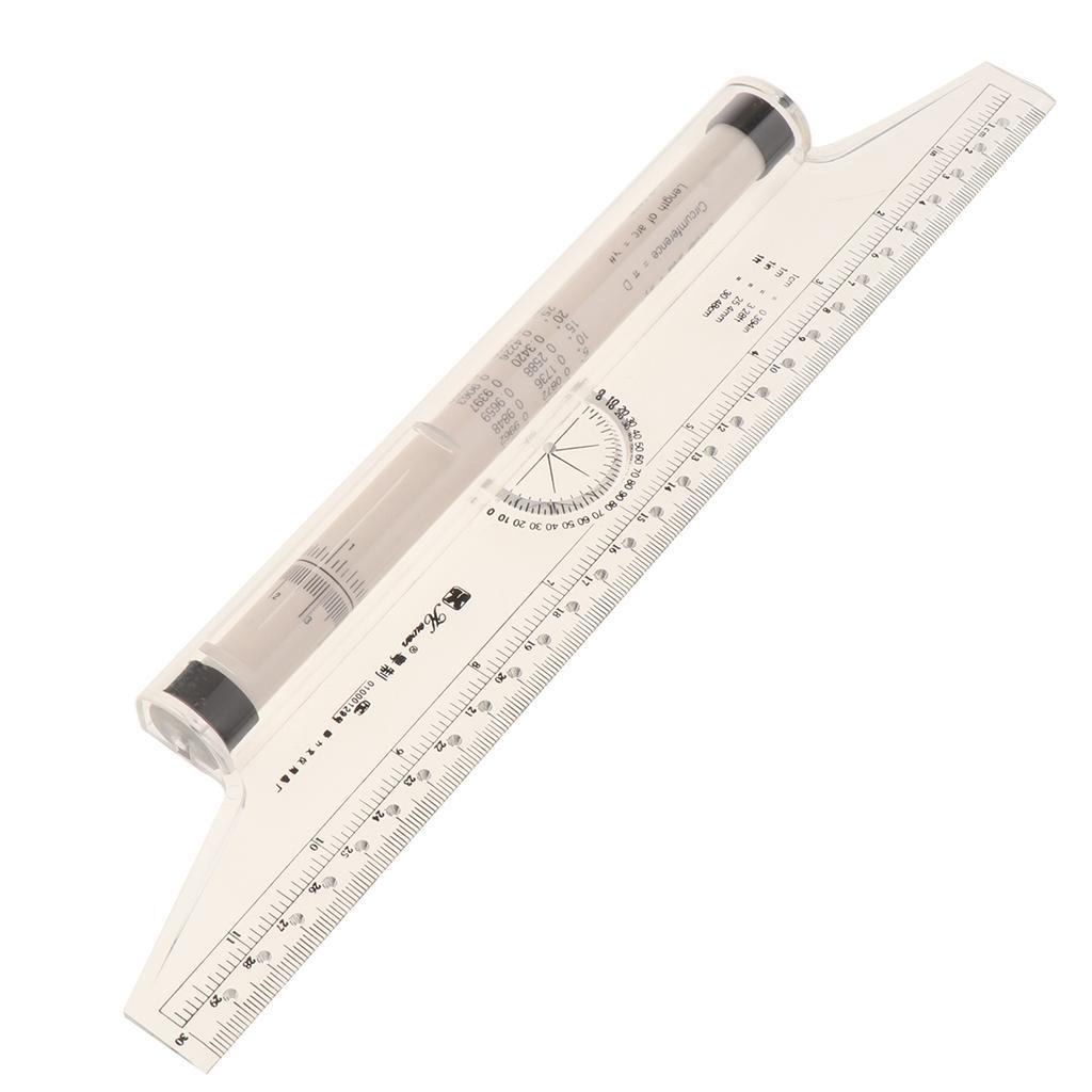 12'' Parallel Rulers Balancing Scale Rolling Rulers in Both Inch and Metric