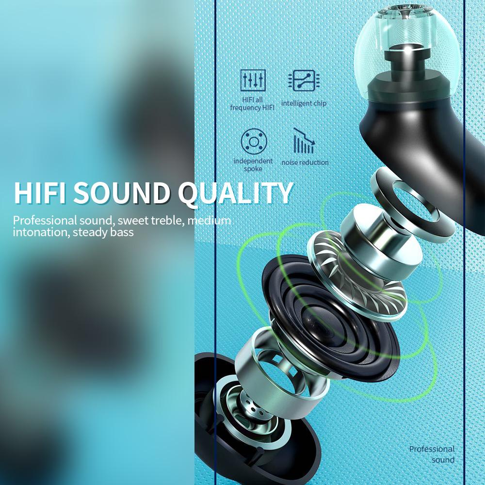 Tai nghe BT không dây T2 với màn hình hiển thị nguồn LED Thiết kế nhỏ không thấm nước cho thể thao / phương tiện Android / IOS