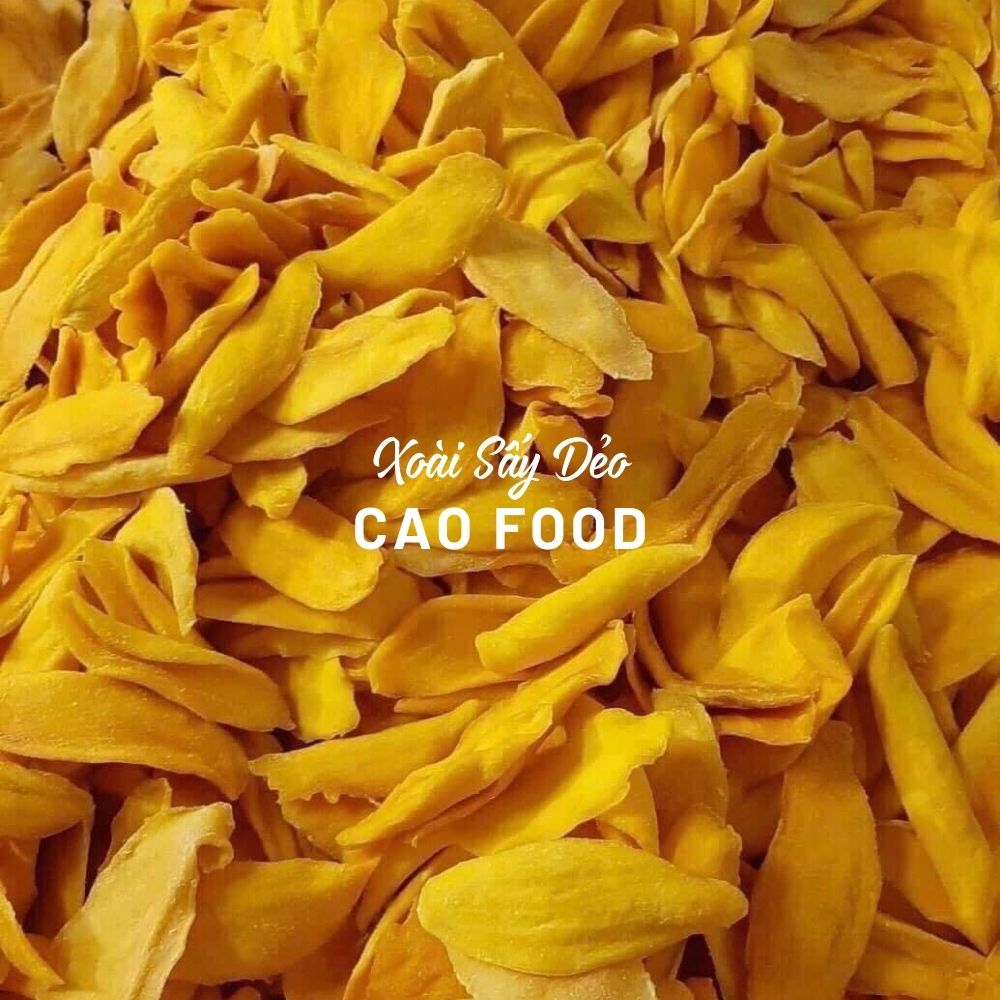Xoài sấy dẻo CAO FOOD từ 100% xoài tươi sấy công nghệ cao, vị chua ngọt tự nhiên - món ăn vặt siêu ngon phải thử