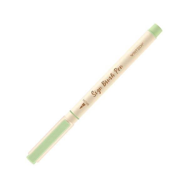 Bút Lông Brush Sign Pen 1 mm - Luyện Calligraphy - Thư Pháp - Writech W827 - Pastel Green