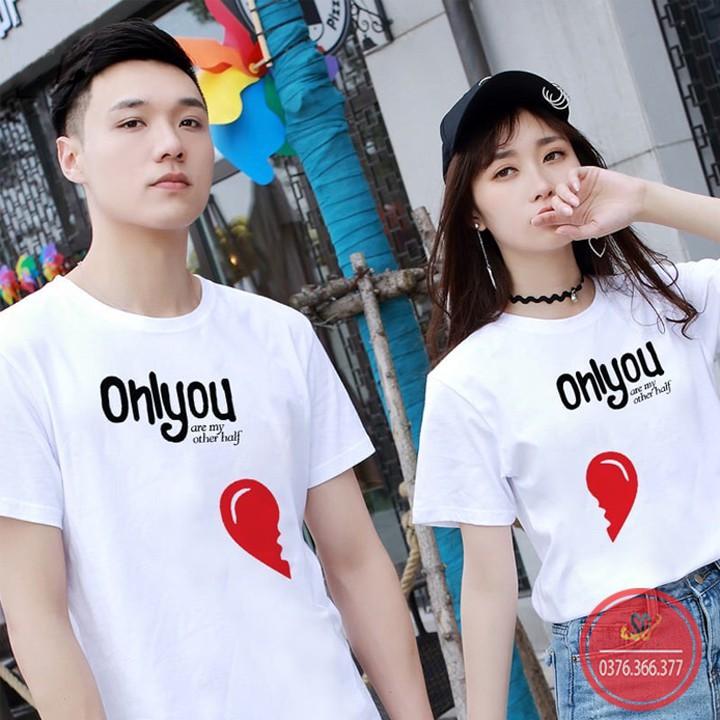 Áo Đôi - THUN COTTON - Đủ Size AC102T