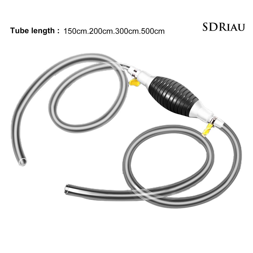 Burzahom 1 Set Siphon Pump Hose Easy Operation Oil Resistant Anti-aging Manual Fuel Tank Suction Hose Kit Auto Accessories