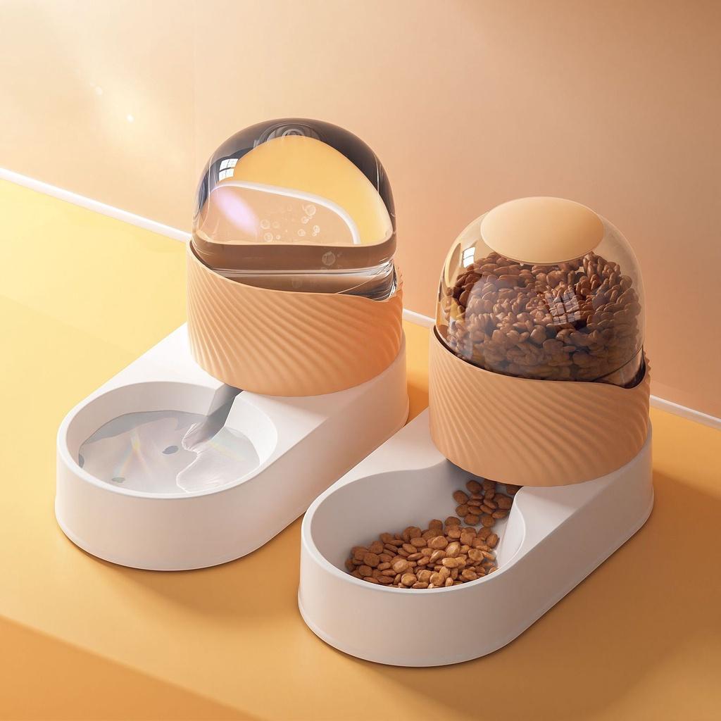 Bộ bát ăn, bình đựng nước cho chó mèo tự động chảy, đảm bảo nước luôn sạch sẽ và đầy đủ thức ăn