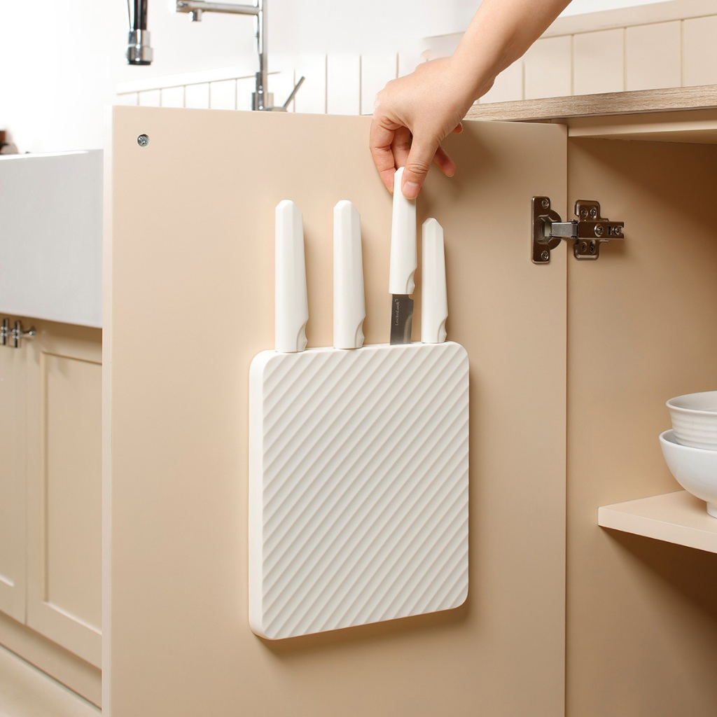 Bộ Dao Nhà Bếp 5 Món LocknLock Wall Mounted Knife Set CKK307S5 Có Hộp Đựng, Hàng Chính Hãng - JoyMall