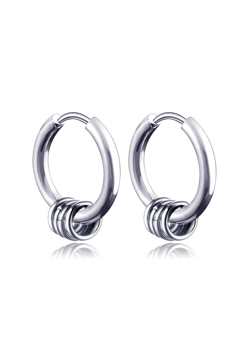 Khuyên Tai Nam Hipster Phong Cách Idol Hàn Quốc Sỏ Lỗ/Kẹp - 2 chiếc