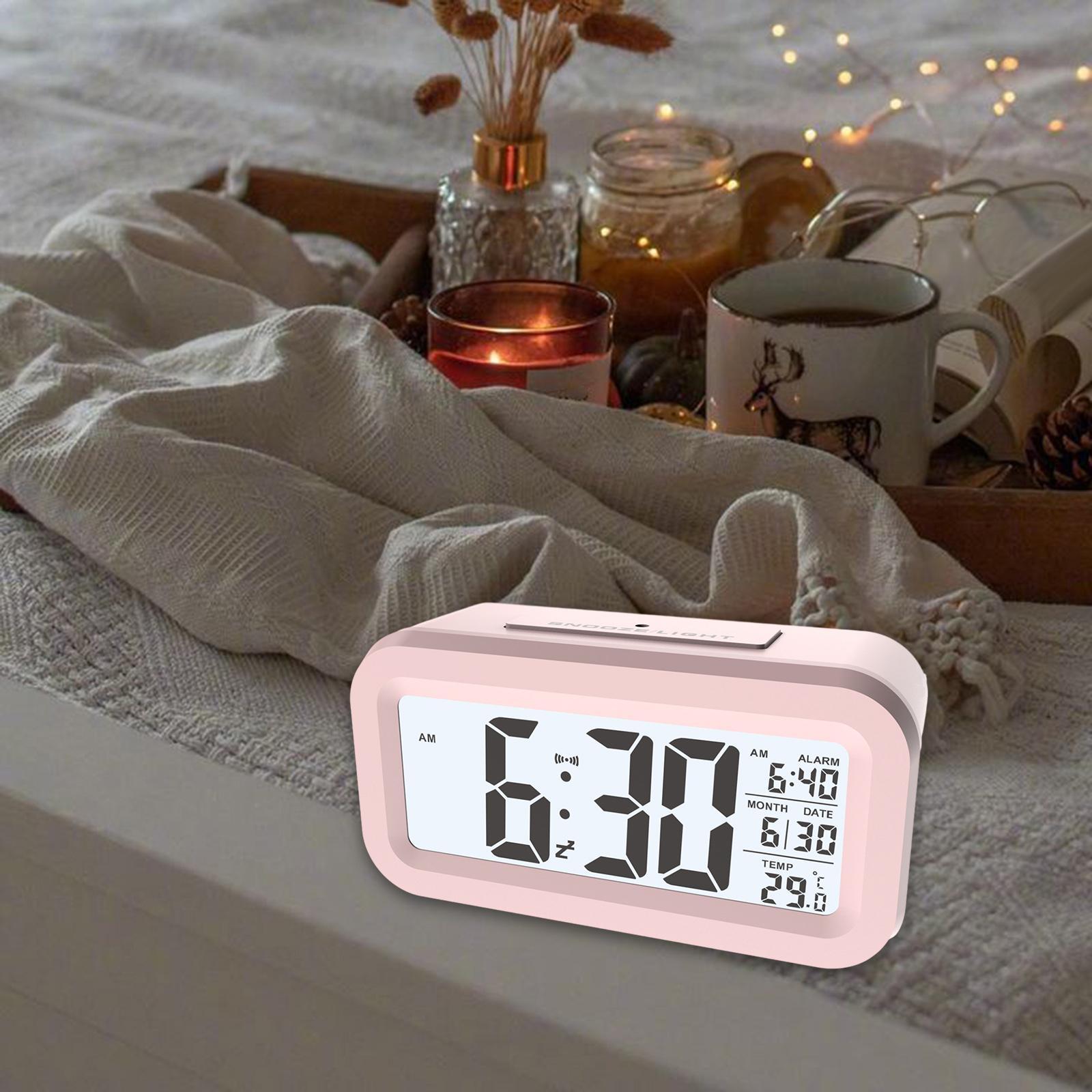 Digital Alarm Clock with Indoor Temperature Date for Office Desktoop Bedroom