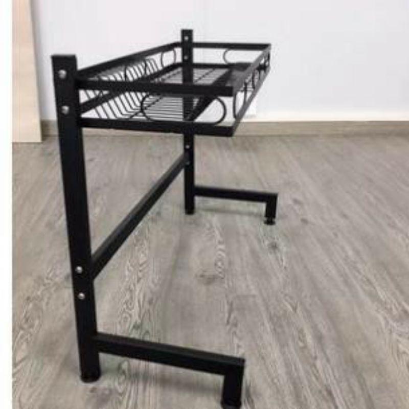 Kệ Để Chén Đĩa Thông Minh Trên Bồn Rửa Bát Sơn Đen Tĩnh Điện Cao Cấp