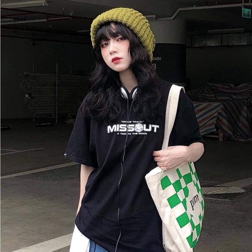 Áo Thun Tay Lỡ SayHappy Phông Unisex Nam Nữ Cotton Oversize Form Rộng Missout Vũ Trụ