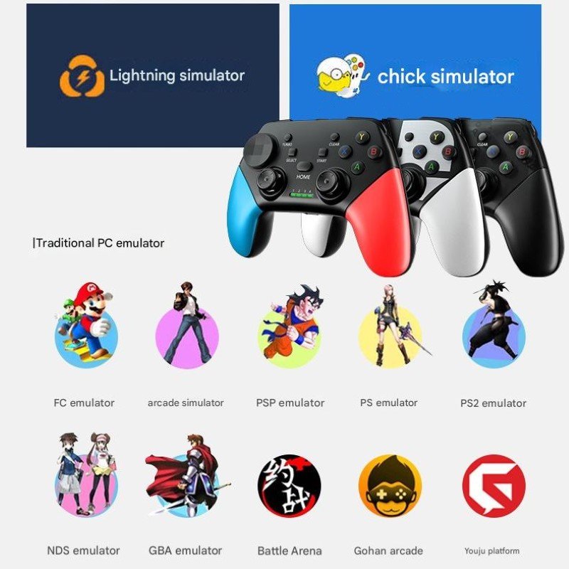 Gamepad tay game Không dây Bluetooth G9 Đa kết nối cho máy tính, laptop, smartphone, máy tính bảng, máy game hàng nhập khẩu