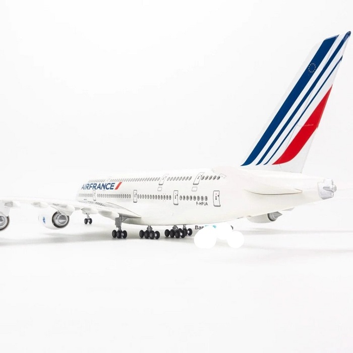 Máy bay mô hình tĩnh A380 Air France 47cm có bánh xe và led