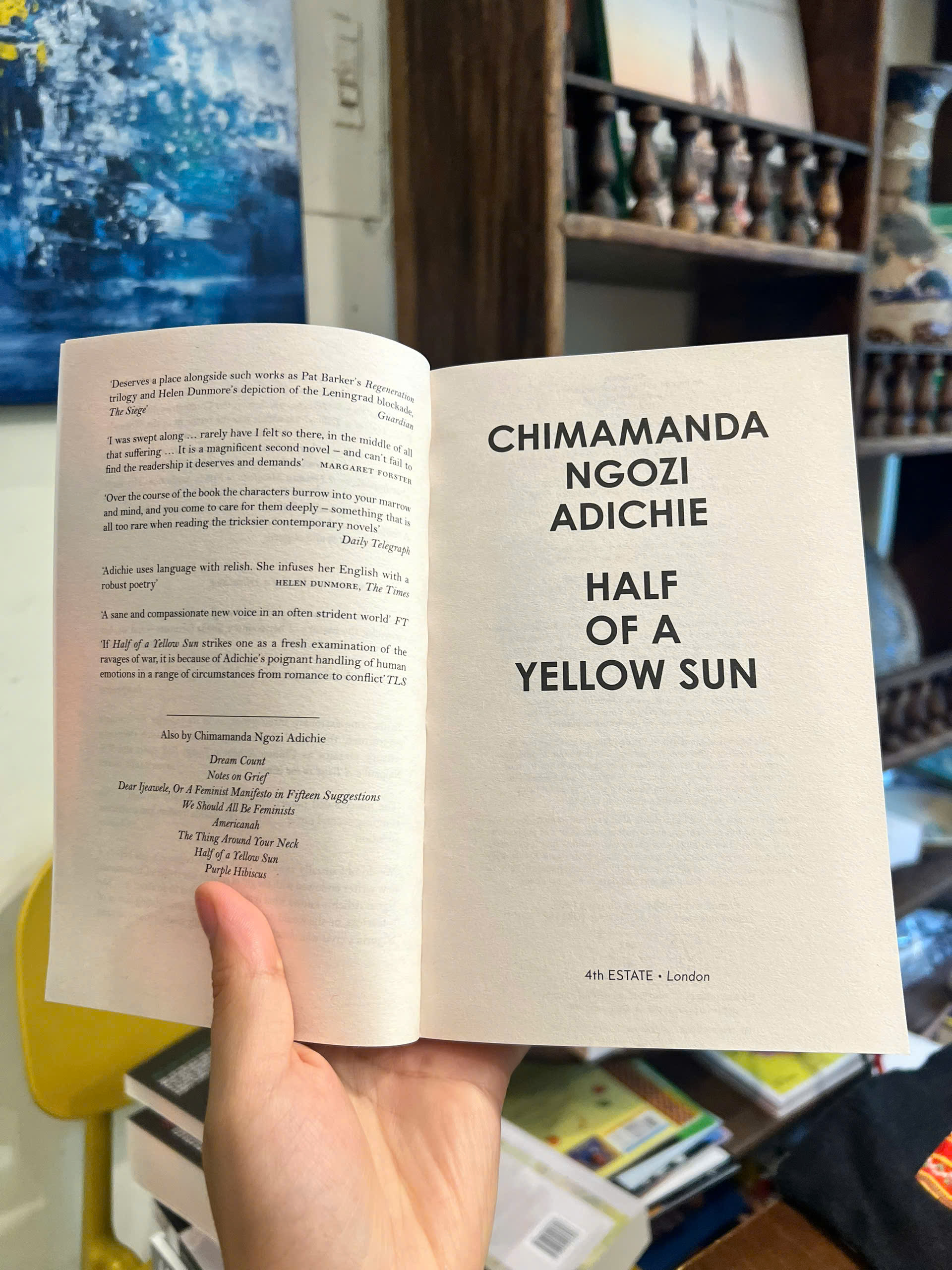 Sách - Half of a Yellow Sun by Chimamanda Ngozi Adichie | Historical Fiction / Ngoại văn Nhập khẩu