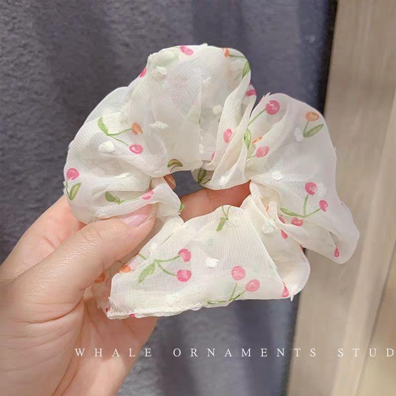 Cột tóc scrunchies cherry dễ thương