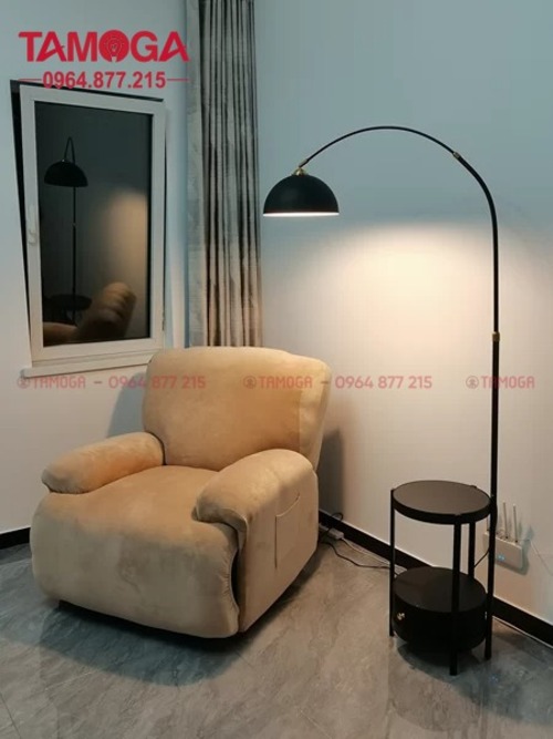 Đèn cây chụp sắt sơn đen 005 BK TAMOGA trang trí, decor phòng khách phòng ngủ