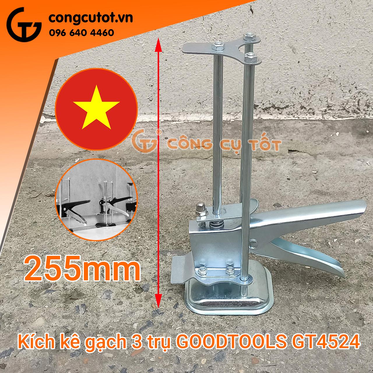 Con đội lấy cốt gạch - kích kê gạch ốp tường 3 trụ Việt Nam thép dày -200mm