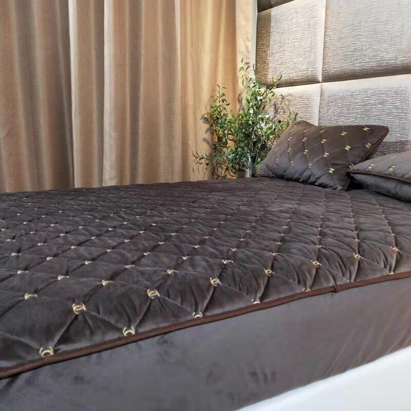 Bộ ga gối nỉ nhung thêu size 1m8*2m