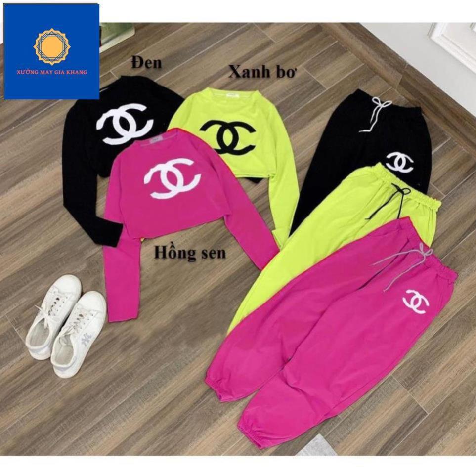 MS: 200555 - Đồ bộ quần áo thun bé gái, kiểu lửng dài thời trang, thun cotton - Xưởng may Gia Khang