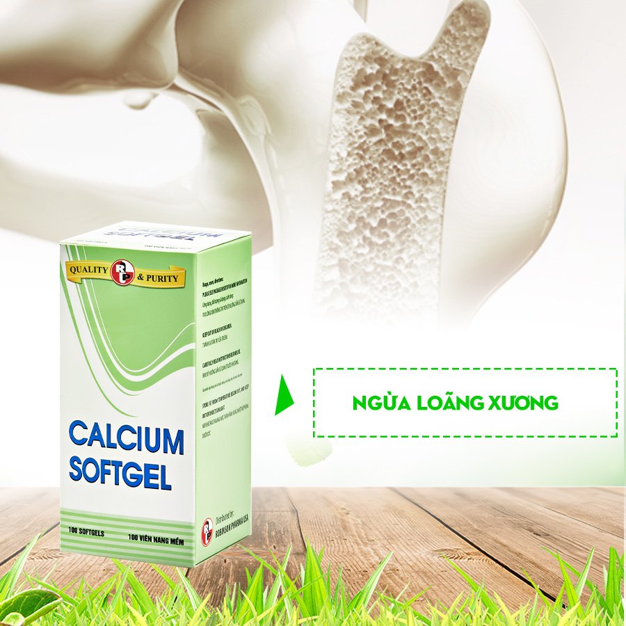 COMBO 2 CHAI TPCN  bổ sung Calcium (canxi) và Vitamin D3- CALCIUM SOFTGEL – phòng ngừa loãng xương, giúp xương chắc khoẻ- Chai 100 viên TẶNG 1 CHAI