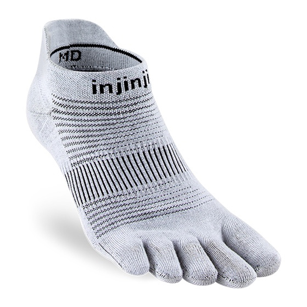 Tất Xỏ Ngón INJINJI Run Original Weight No Show 2023 - Gray - Size M