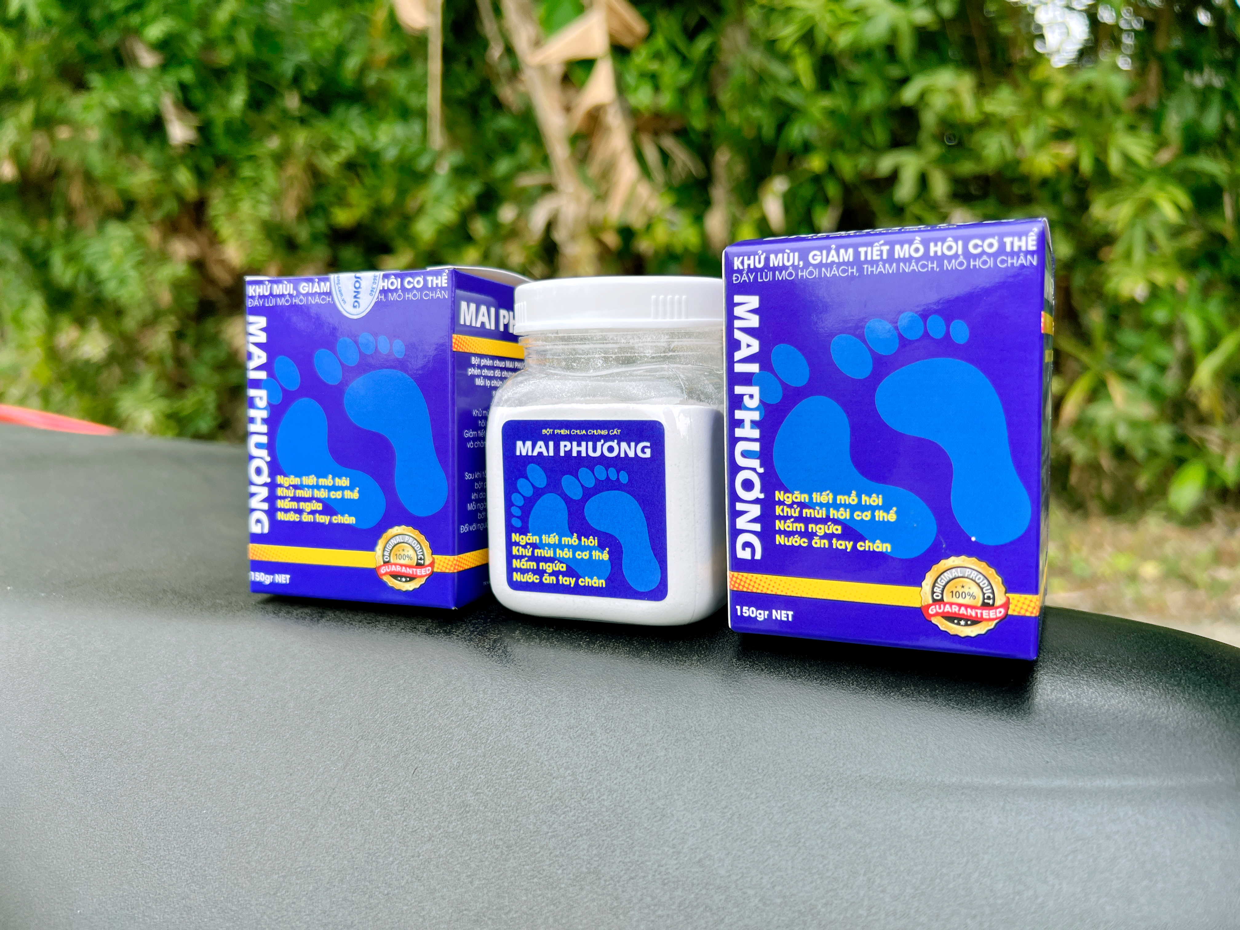 Combo 2 Hộp 150gr Bột Phèn Chua Chưng Cất Khử Mùi Hôi Nách Hôi Chân
