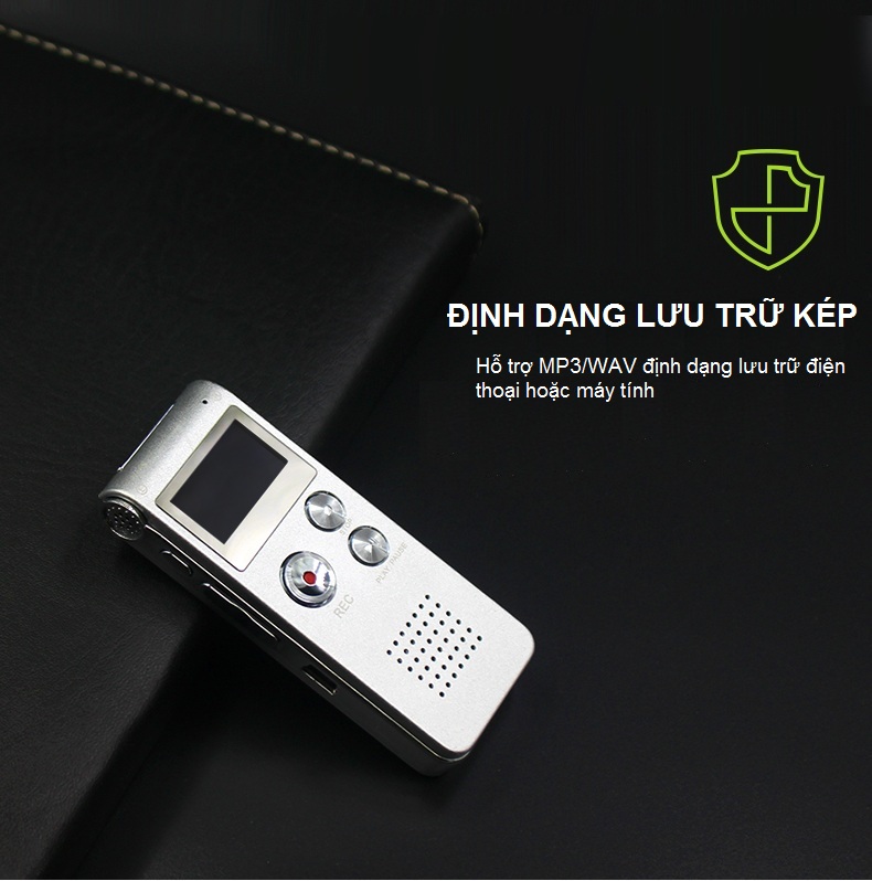 SOAIY Máy ghi âm stereo chuyên dụng AK-012 8GB - Hàng Nhập Khẩu