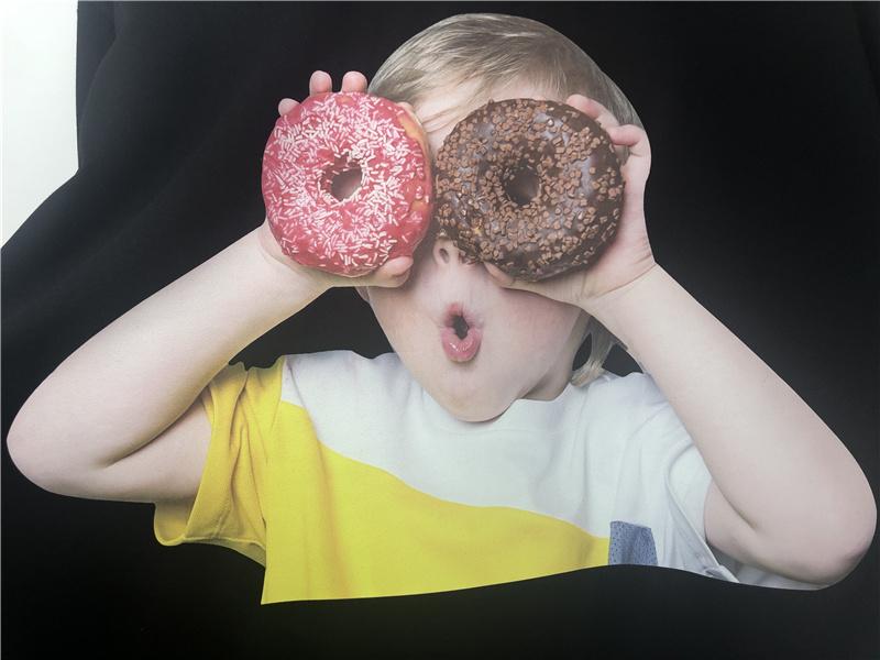 Áo Thun Tay Ngắn In Hình Bánh Donut Thời Trang Unisex
