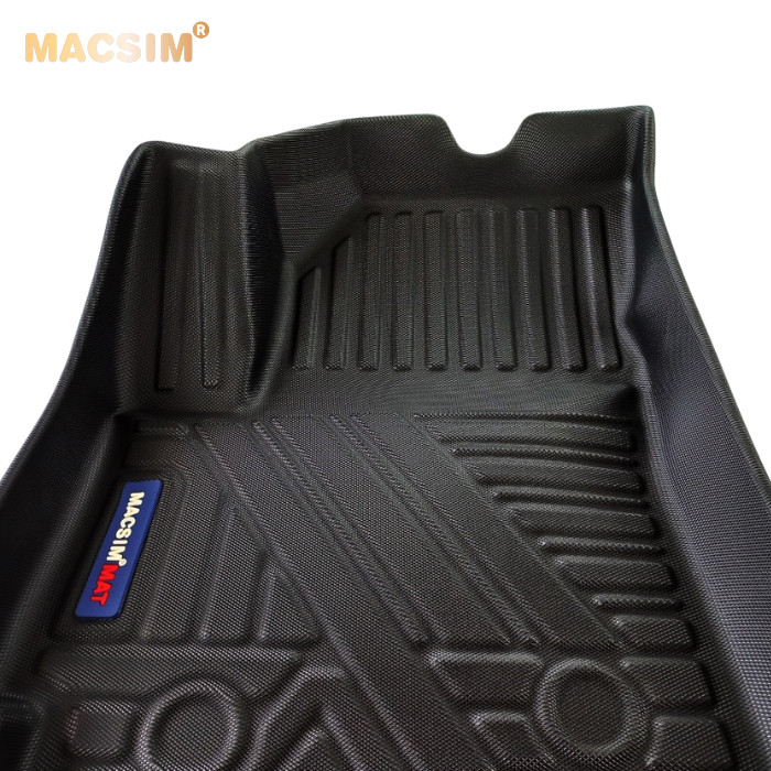 Thảm lót sàn xe ô tô Hyundai Creta 2022 (bản tiêu chuẩn) Nhãn hiệu Macsim chất liệu nhựa TPV cao cấp màu đen