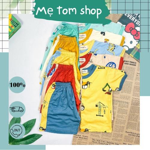 Quần áo trẻ em,bộ cộc tay thun lạnh hàng Minky mom, bộ cộc rơi phối quần nhí,đồ mùa hè thoáng mát cho bé từ 8-18kg