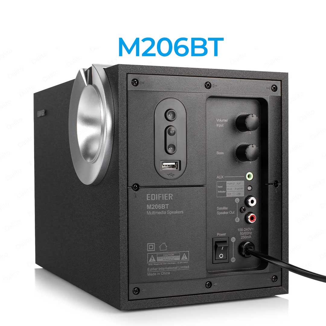 Loa Bluetooth Edifier M206BT (Màu Đen), Vi Tính 2.1, Công Suất 34W, Nghe Nhạc Driver Bass 131mm