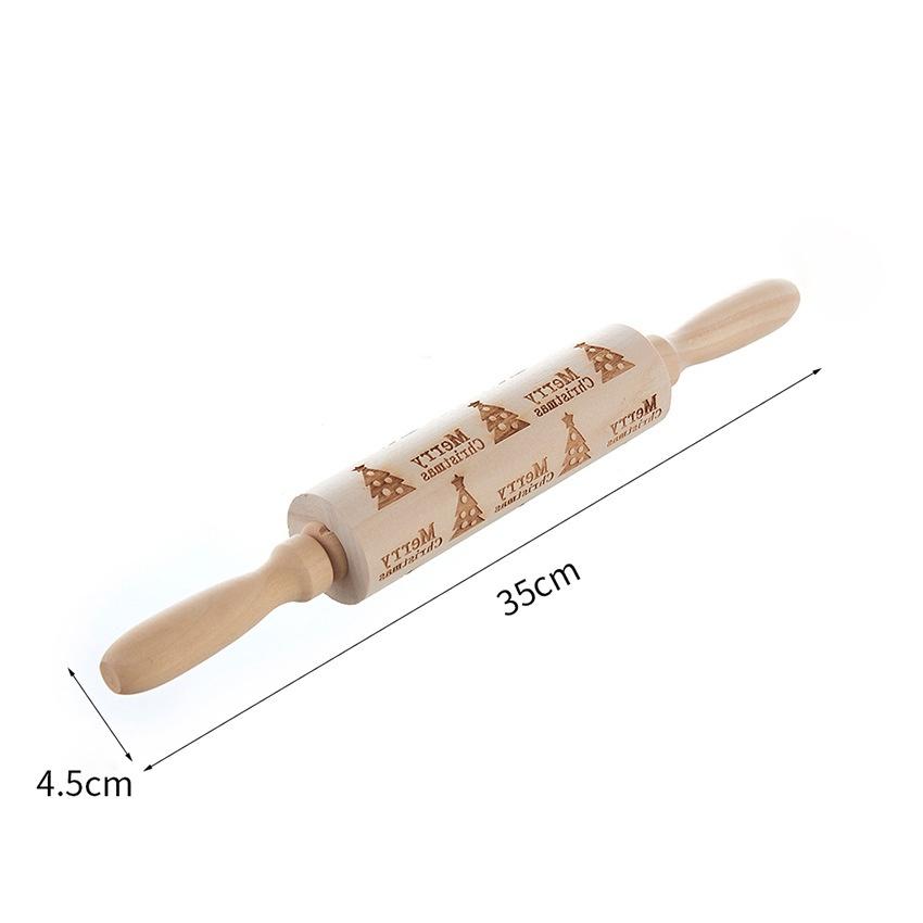 Kẹp Bánh Quy Chủ Đề Giáng Sinh Christmas Theme Style Rolling Pin Santa Claus Xmas Home Party Pastry Cookies Decoration