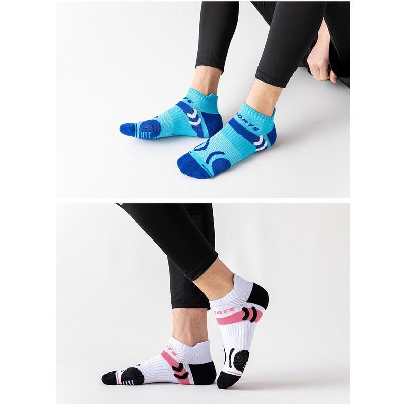 Set 4 Đôi Vớ thể thao Sport dày dặn Tất Thể Thao Sport Cổ Thấp Chống Trượt Thời Trang Unisex tập gym / tập yoga