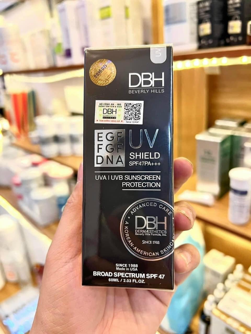 Kem Chống Nắng DBH EGF UV Shield SPF50 PA+++ 60ml