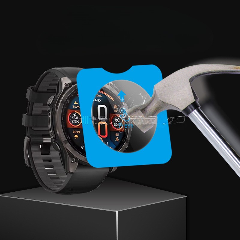 Kính cường lực Kèm Khung Dán cho đồng hồ Garmin Fenix 8, Kai.N Glass_ Hàng chính hãng