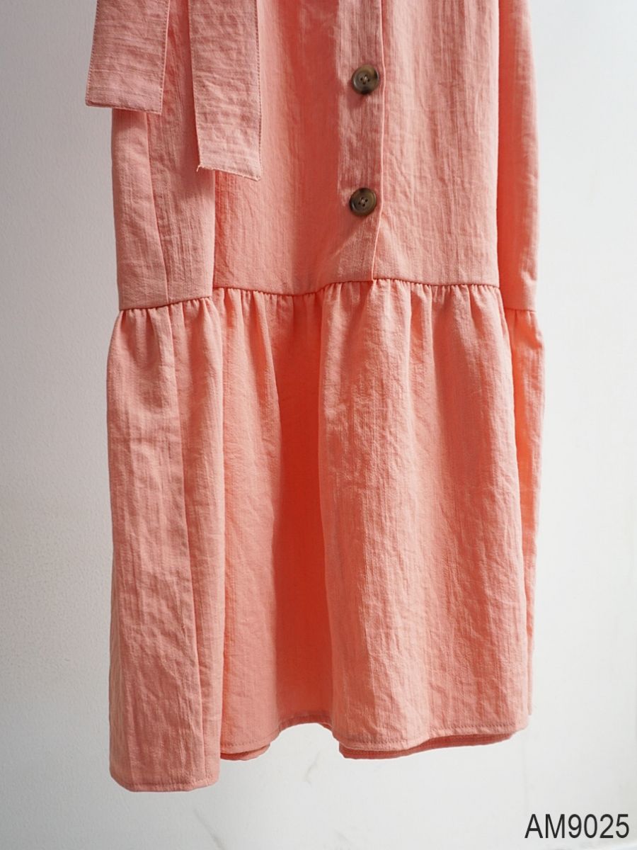 Đầm đuôi cá Nữ linen kèm thắt lưng OvanMade AM9025