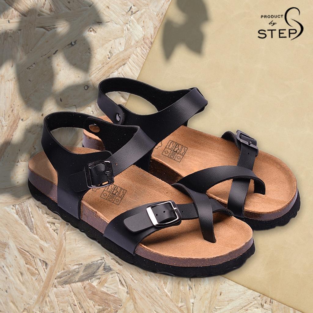 Giày đế trấu Unisex da tổng hợp Quai xỏ ngón