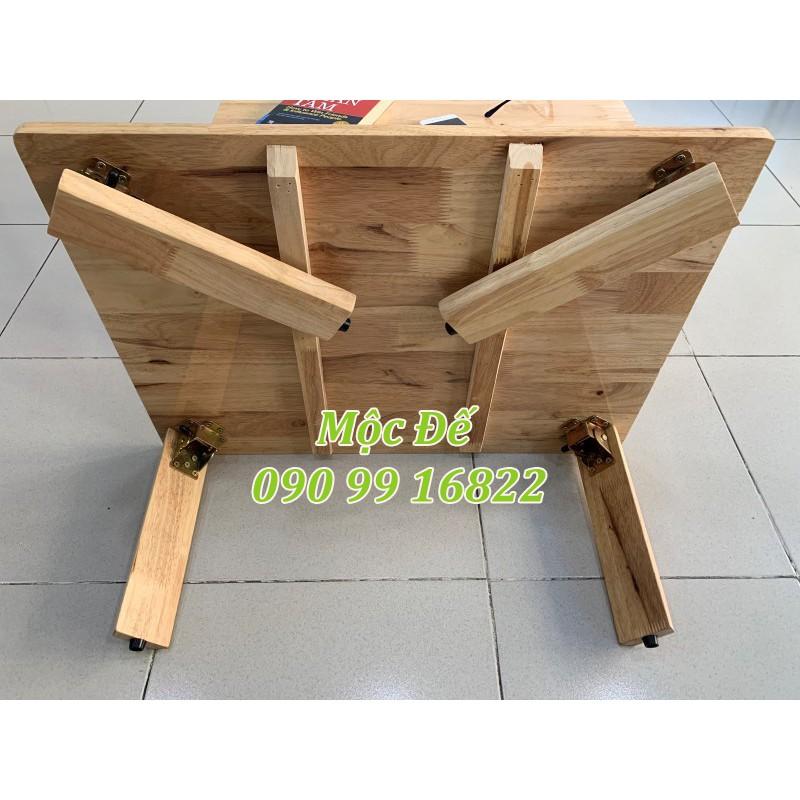 Bàn Gỗ Cao Su MỘC ĐẾ Size 70x50cm Bàn Ăn Mini Chân Gập Đa Năng Nội Thất Phòng Khách, Phòng Ngủ