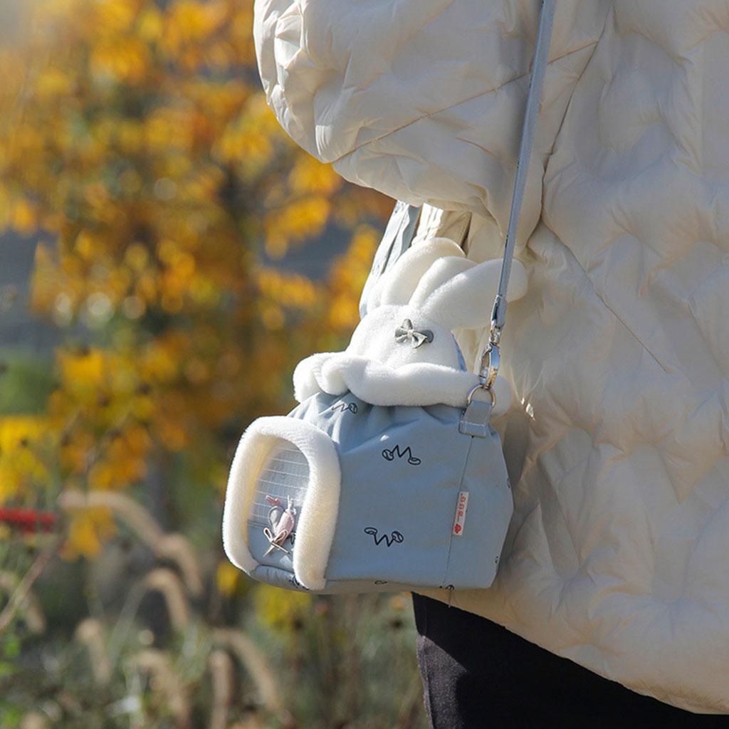 Hamster Carry Pouch Travel Carrier Breathable for Squirrel Hedgehog Pink