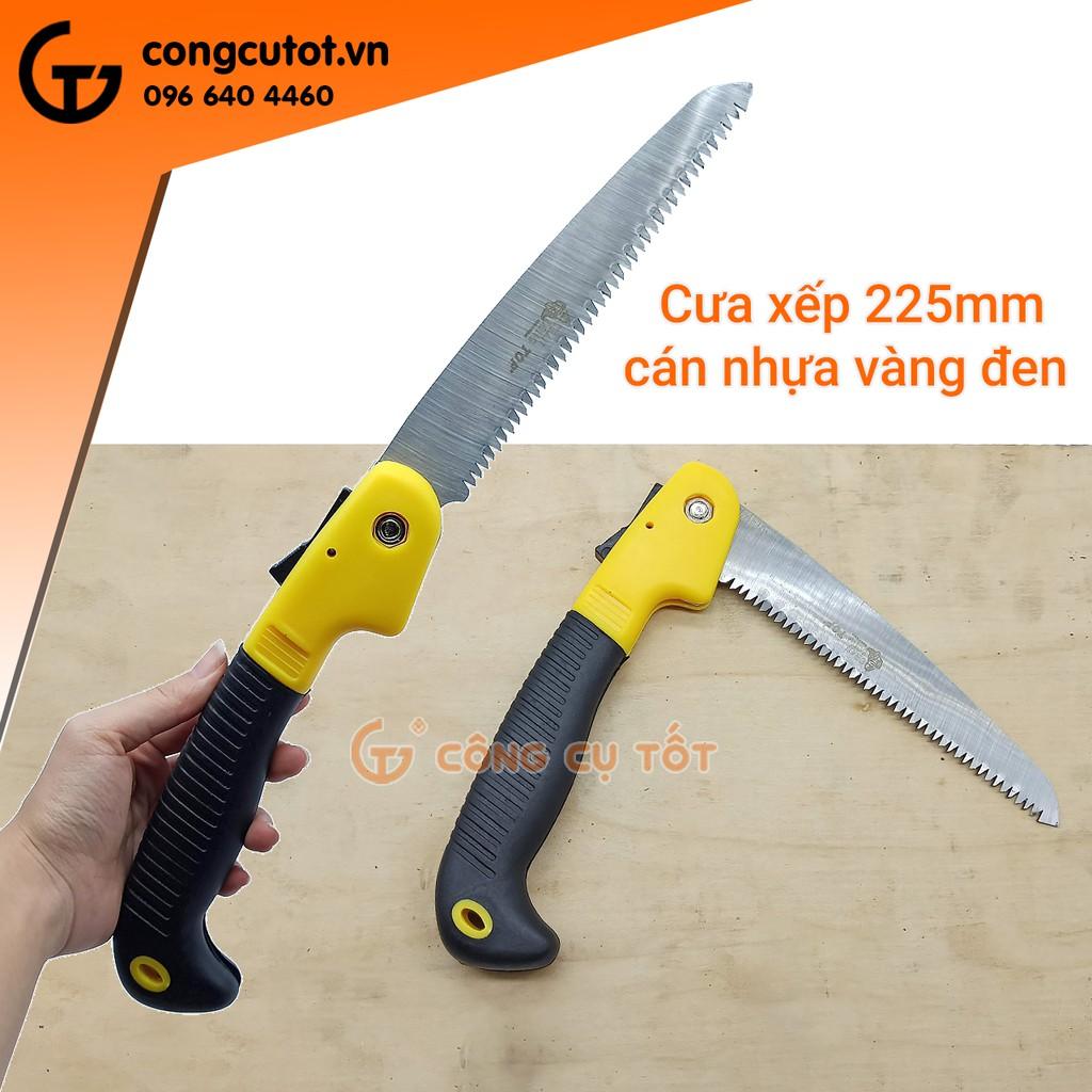 Cưa xếp 225mm cán nhựa vàng đen