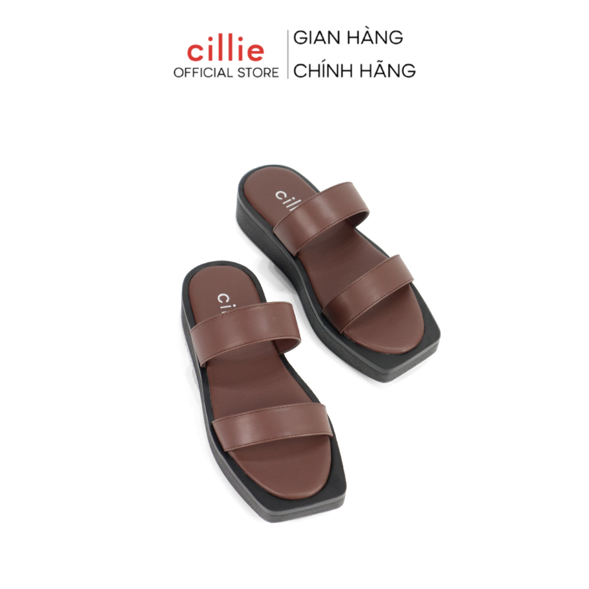 Dép nữ quai ngang đế bánh mì mùa hè trendy êm mềm cao 3cm đi chơi dạo phố Cillie 1113