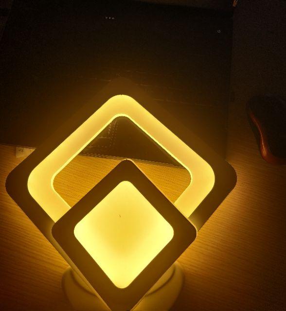 Đèn tường led cao cấp hiện đại hình vuông kép