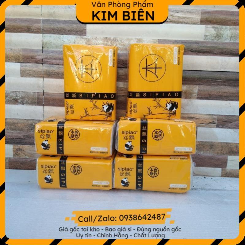 ️sỉ vpp,sẵn hàng️ Giấy ăn gấu trúc, giấy ăn Sipiao siêu dai gói 300 tờ - VPP Kim Biên
