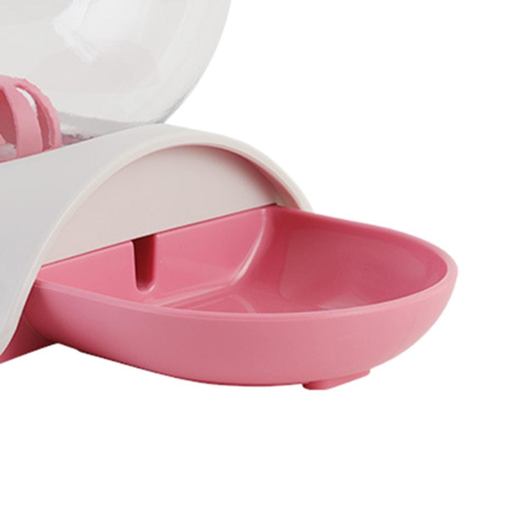 Automatic Pets Water Dispenser Cat Feeding Bowl Feeder Pink