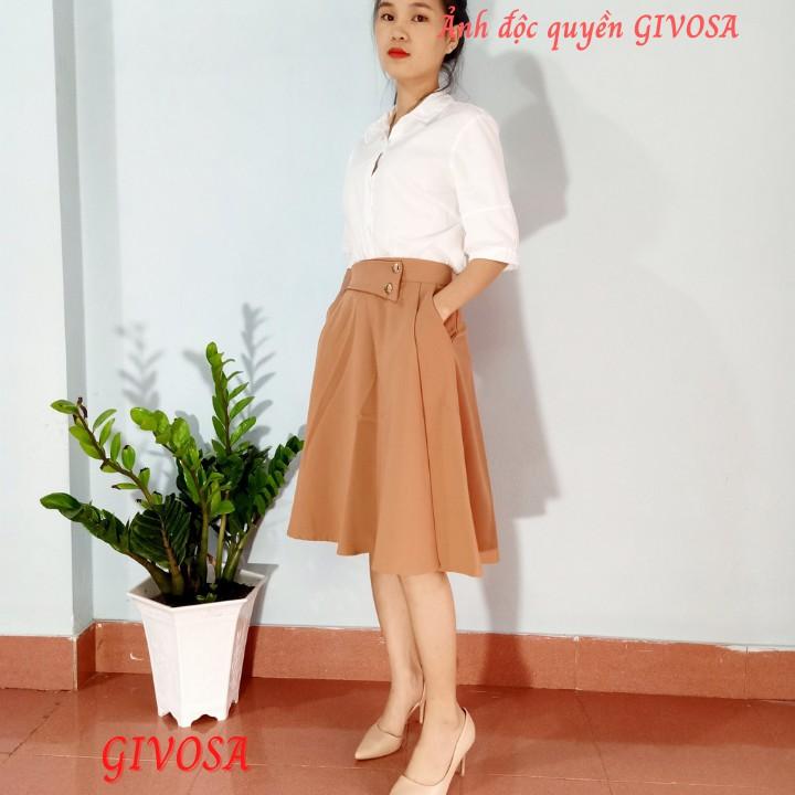 Chân váy Goness dáng xoè công sở chất vải cao cấp