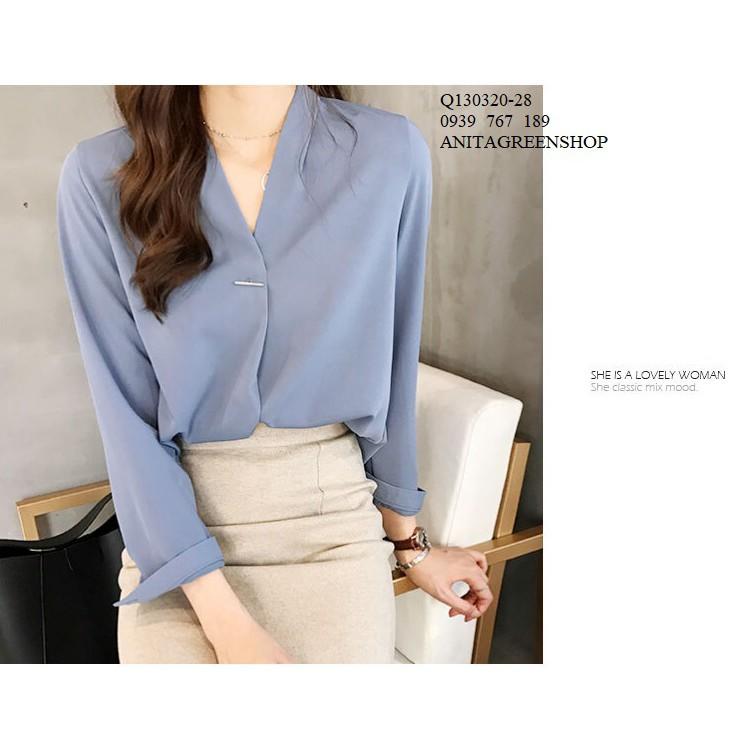 Q130220 ÁO KIỂU LỤA CÔNG SỞ