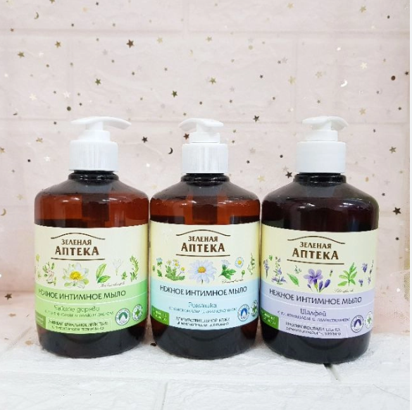 Dung dịch vệ sinh Green Pharmacy chai dạng gel 370ml