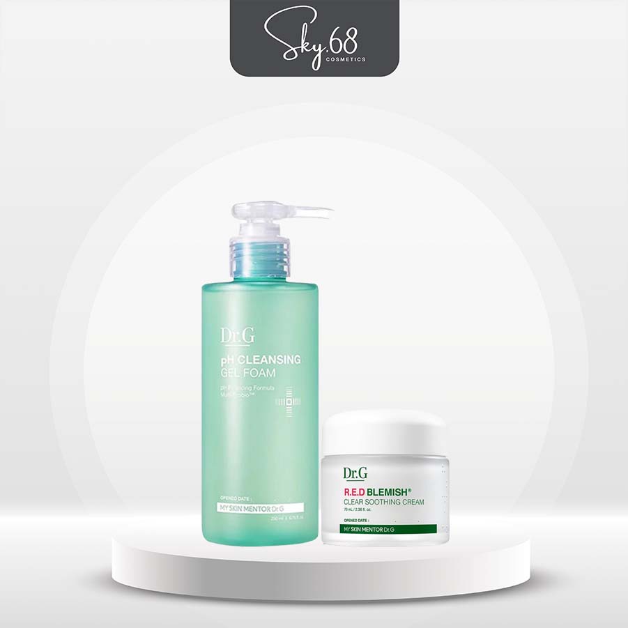 Combo 2 Sản Phẩm Làm Sạch, Dưỡng Ẩm Cho Da Mụn Dr.G