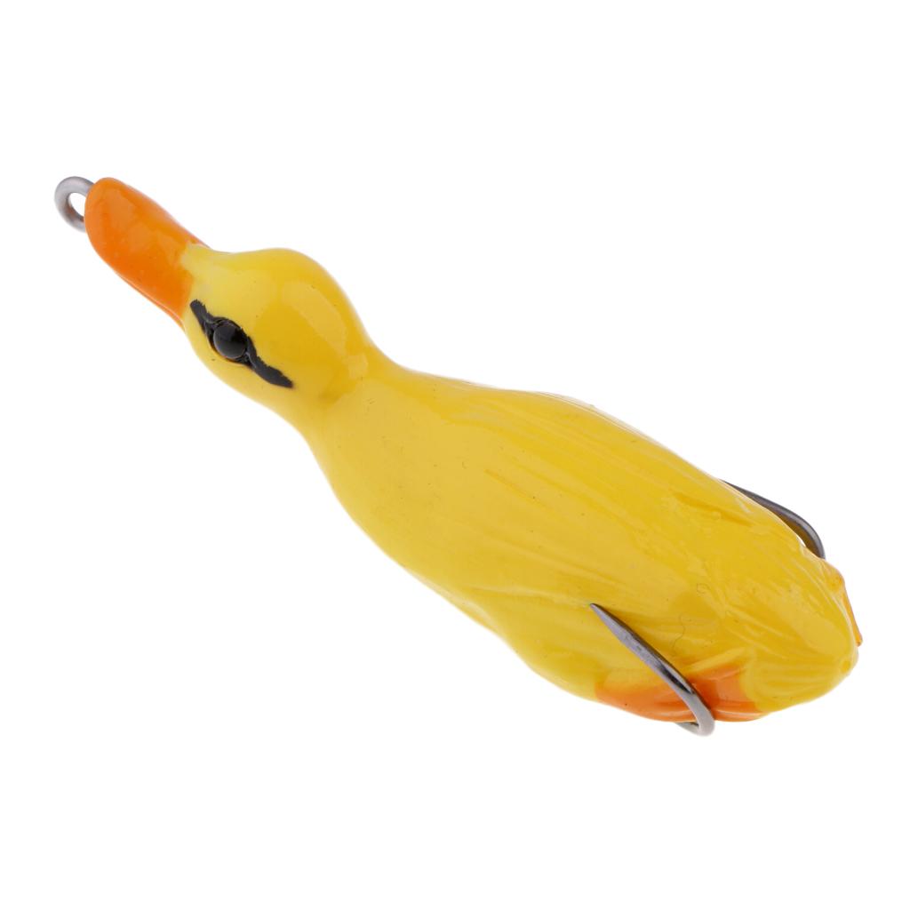 2pcs Duck Design Soft Frog Fishing Lures Artificial Baits Floating Swimbait