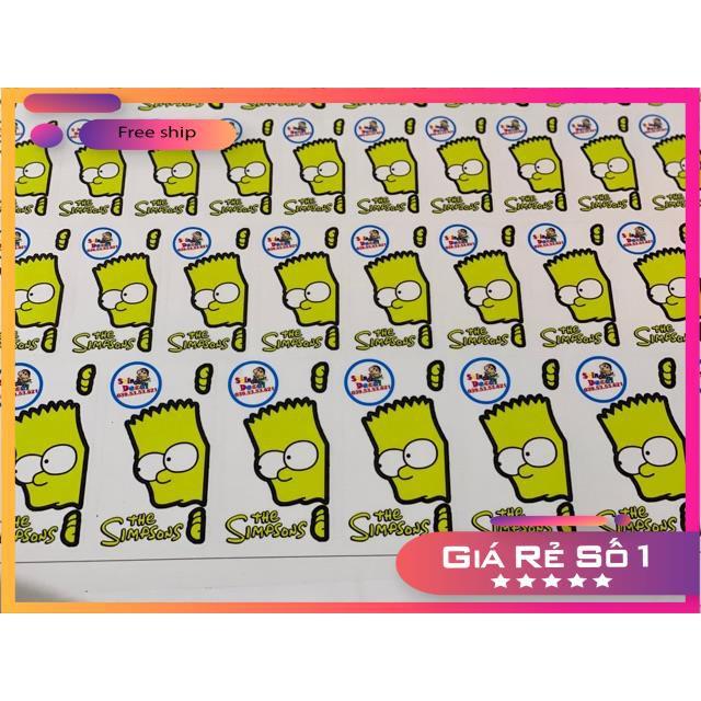 Tem dành cho Simpson dán trang trí bảng số