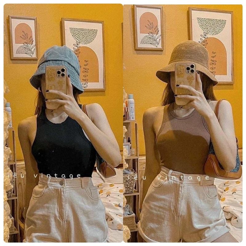 Áo croptop ba lỗ nữ cotton 