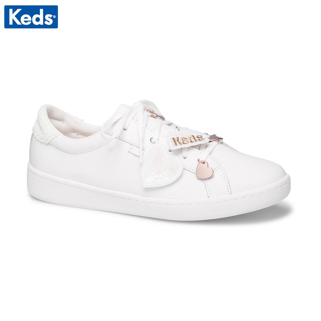 Giày Keds Nữ - Ace Leather Charm White - KD060707