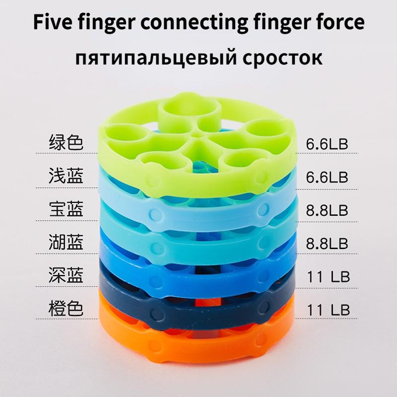 Silicone GRIP Thiết bị tập thể dục ngón tay Viêm viêm khớp tay cầm tay tăng cường huấn luyện phục hồi chức năng để giảm đau Color: Fluorescent green